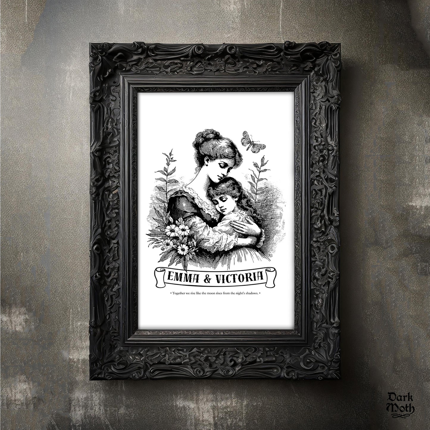 LOVE BLOOMS - CUSTOMIZABLE Victorian Gothic Art Print (3 sizes)