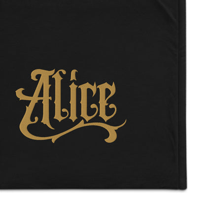 GOTHIC NAME - Personalized Embroidered Reading Blanket