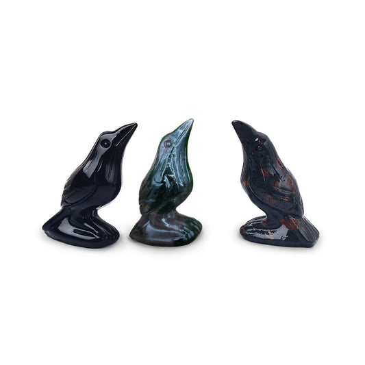 MIDNIGHT RAVENS - Natural Stone Carvings