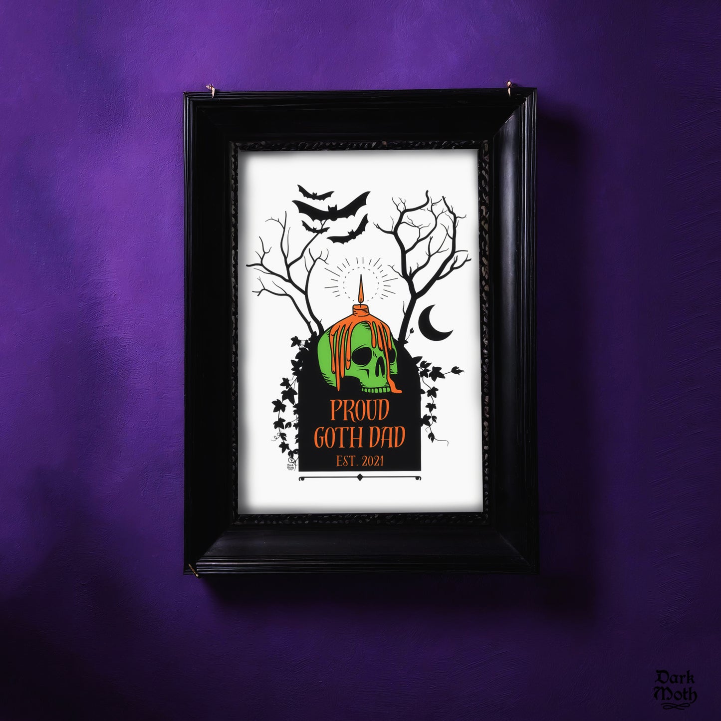 CUSTOM Gothic Art Print (2 sizes) - "PROUD GOTH MOMS & DADS"