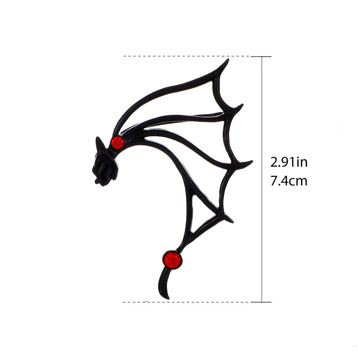 MIDNIGHT DRAGON - Left Ear Cuff Earring