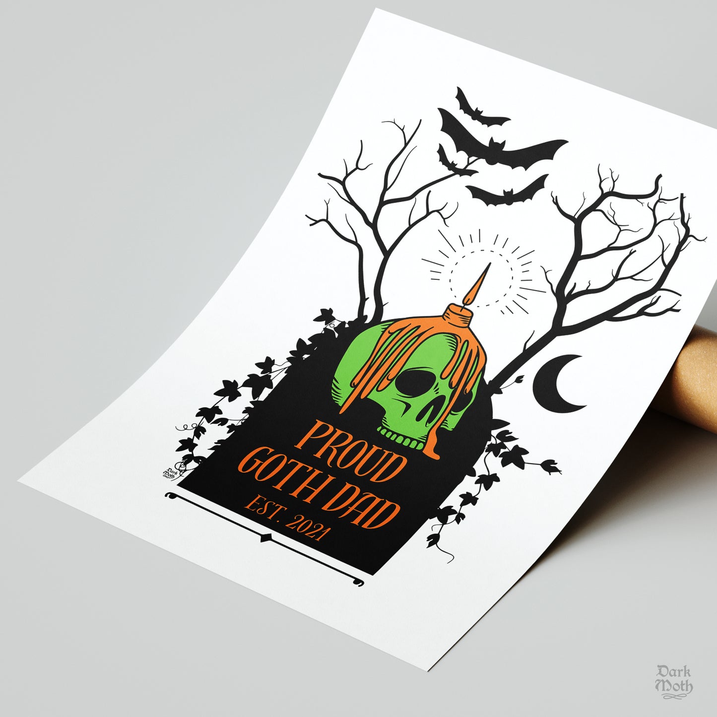 CUSTOM Gothic Art Print (2 sizes) - "PROUD GOTH MOMS & DADS"