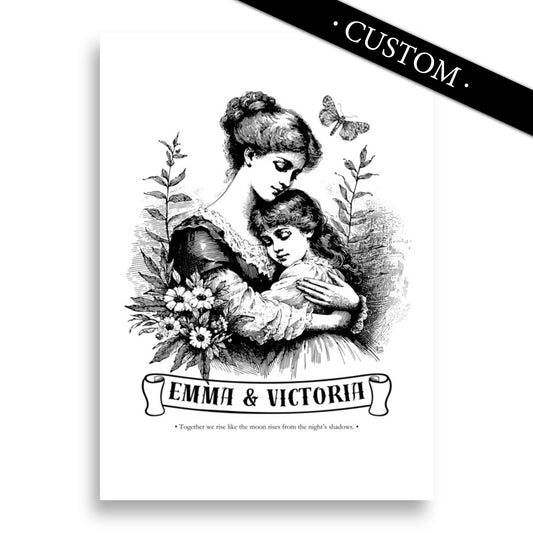 LOVE BLOOMS - CUSTOMIZABLE Victorian Gothic Art Print (3 sizes)