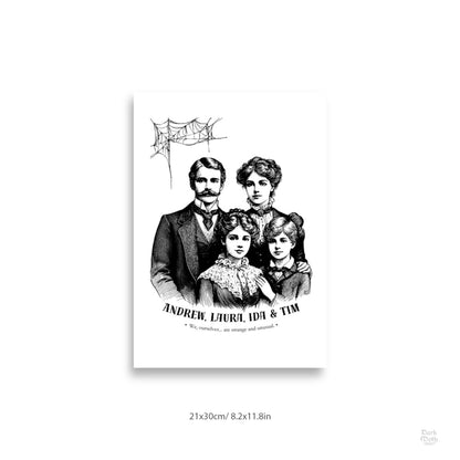 CUSTOMIZABLE Victorian Gothic Art Print (3 sizes) "FAMILY SHADOWS"