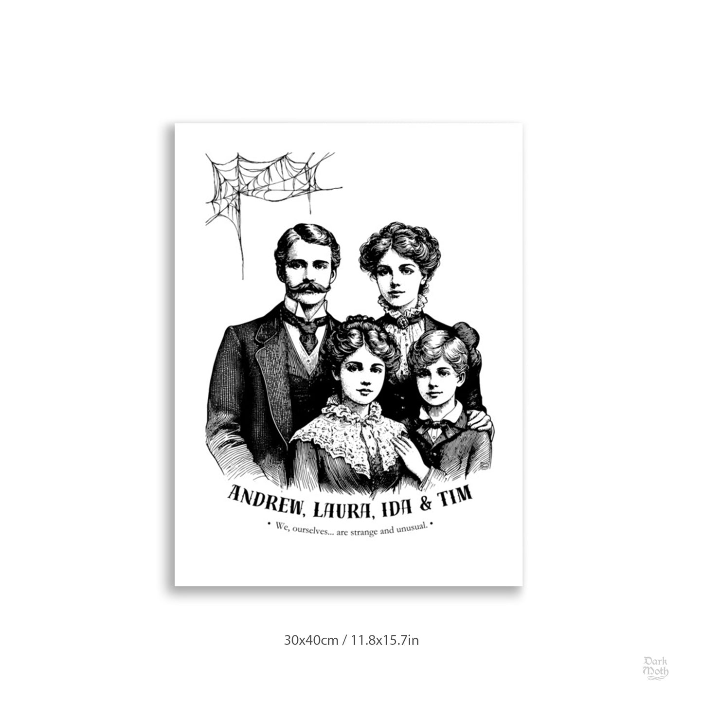 CUSTOMIZABLE Victorian Gothic Art Print (3 sizes) "FAMILY SHADOWS"