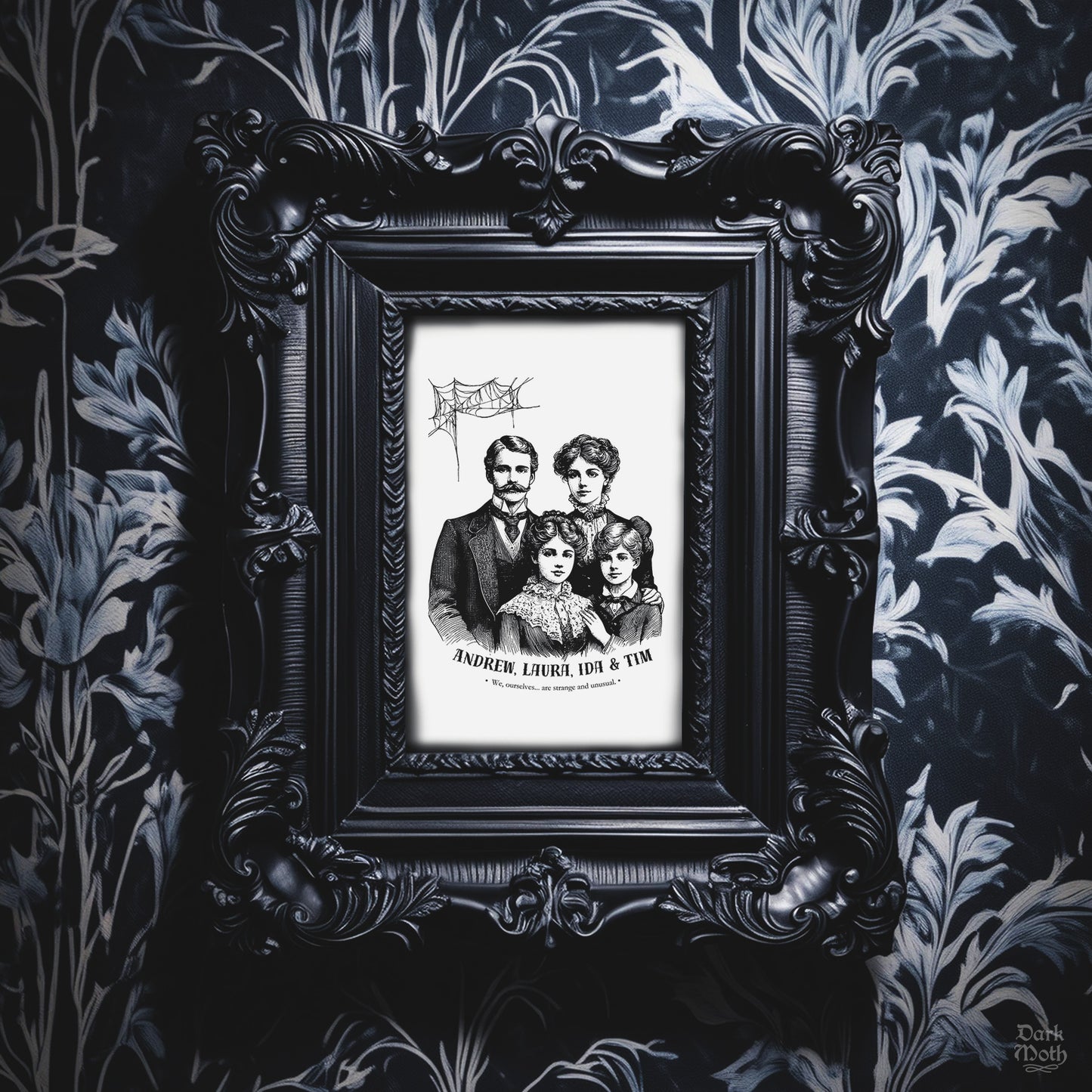 CUSTOMIZABLE Victorian Gothic Art Print (3 sizes) "FAMILY SHADOWS"