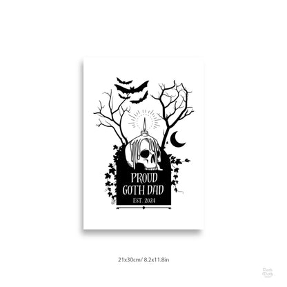 CUSTOM Gothic Art Print (2 sizes) - "PROUD GOTH MOMS & DADS"