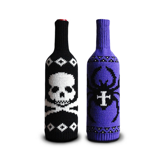 NIGHT OF DARKNESS Knitted Wine Bottle Covers