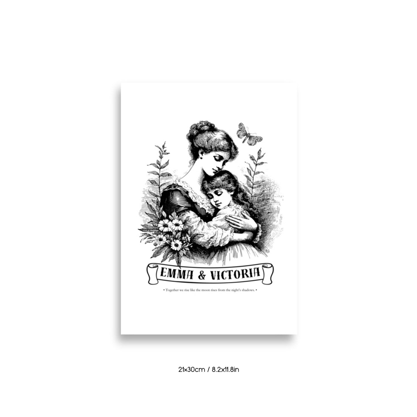 LOVE BLOOMS - CUSTOMIZABLE Victorian Gothic Art Print (3 sizes)