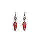 VAMPIRE'S DREAMS - Gothic Coffin Earrings - Buttons/Bats